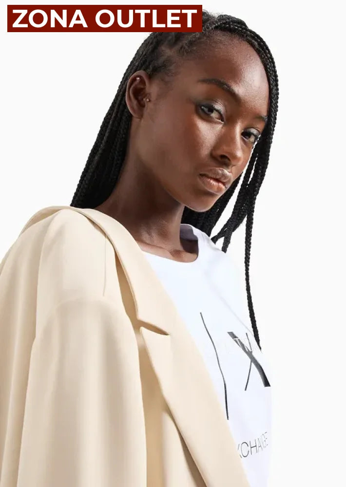 T-Shirt Women White Armani Exchange Camiseta