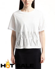 T-Shirt Women White Armani Exchange Camiseta
