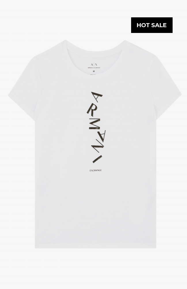 T-Shirt Women White Armani Exchange Camiseta