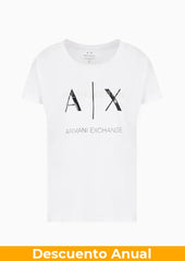 T-Shirt Women White Armani Exchange Camiseta