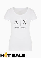 T-Shirt Women White Armani Exchange Camiseta