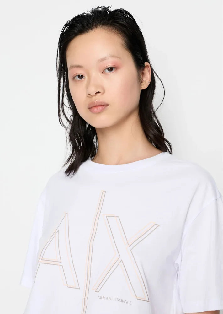 T-Shirt Women White Armani Exchange Camiseta