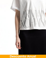 T-Shirt Women White Armani Exchange Camiseta