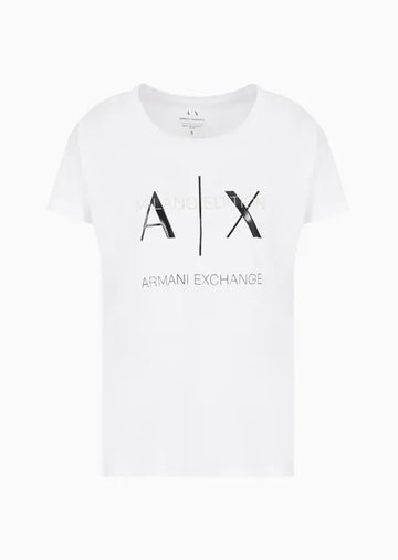 T-Shirt Women White Armani Exchange Camiseta