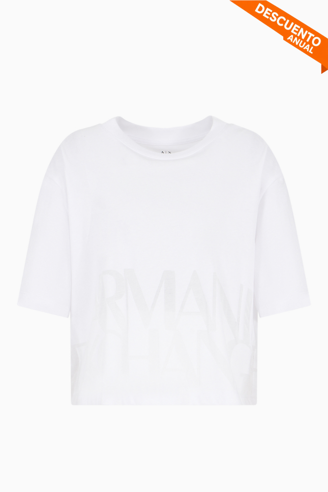 T-Shirt Women White Armani Exchange Camiseta