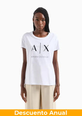 T-Shirt Women White Armani Exchange Camiseta