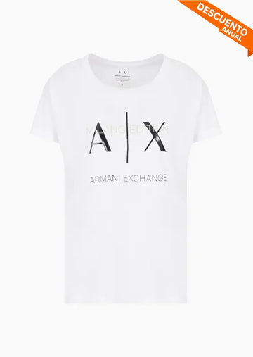 T-Shirt Women White Armani Exchange Camiseta