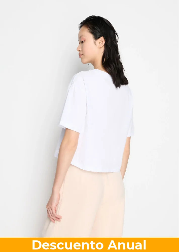 T-Shirt Women White Armani Exchange Camiseta