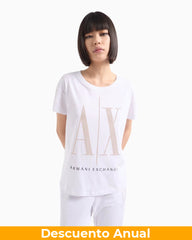 T-Shirt Women White Armani Exchange Camiseta