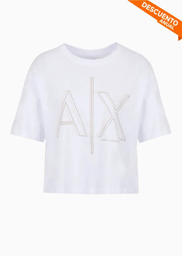T-Shirt Women White Armani Exchange Camiseta