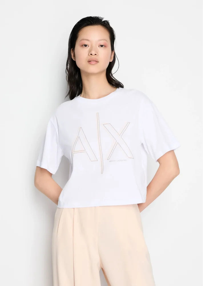 T-Shirt Women White Armani Exchange Camiseta