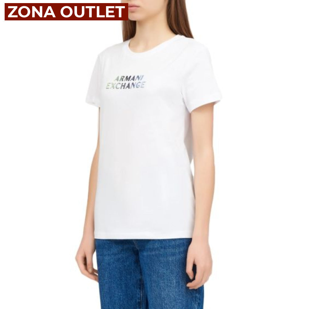 T-Shirt Women White Armani Exchange Camiseta