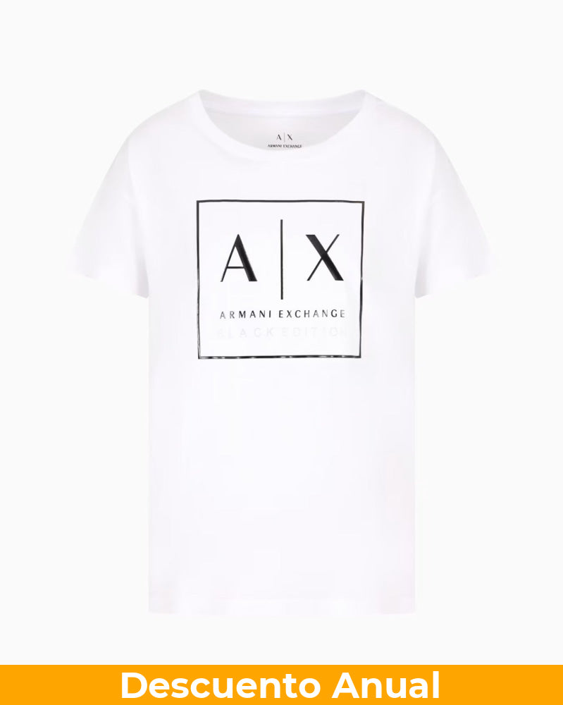 T-Shirt Women White Armani Exchange Camiseta
