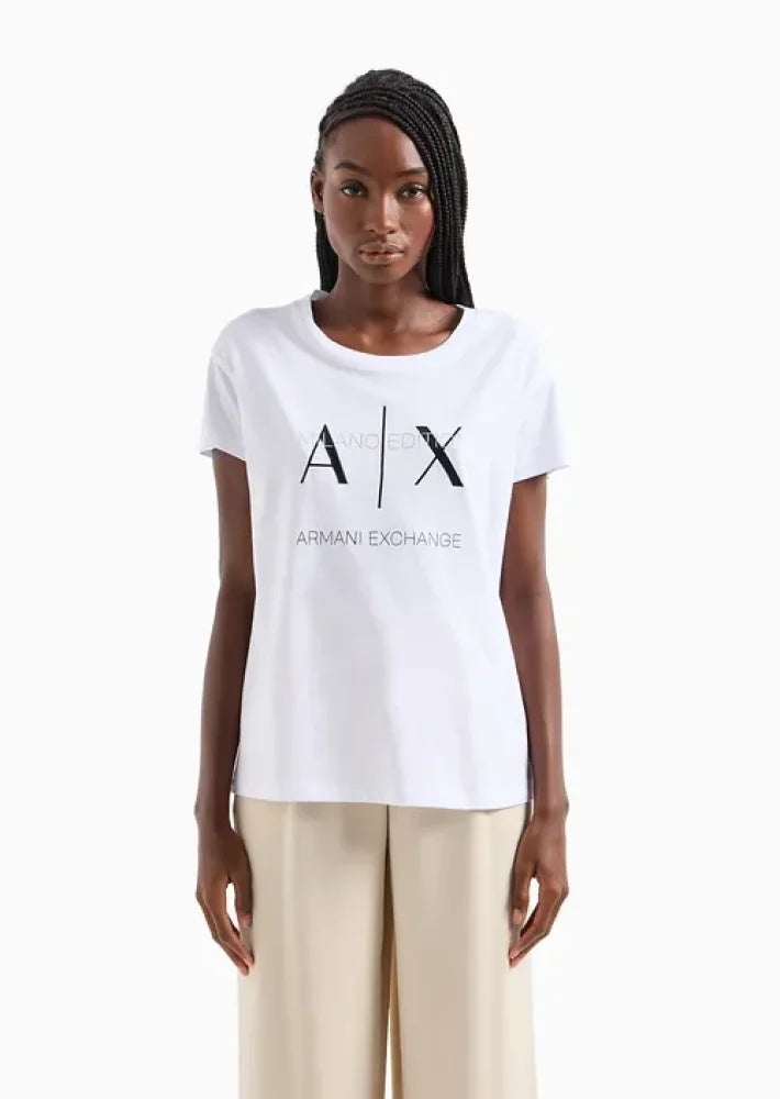 T-Shirt Women White Armani Exchange Camiseta