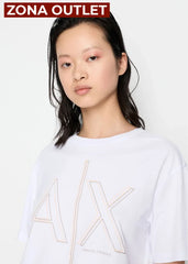 T-Shirt Women White Armani Exchange Camiseta