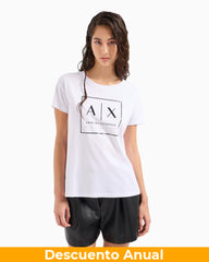 T-Shirt Women White Armani Exchange Camiseta