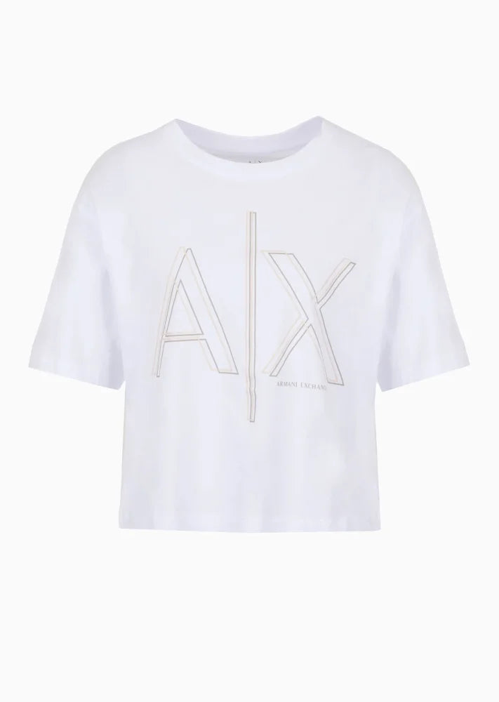 T-Shirt Women White Armani Exchange Camiseta