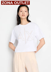 T-Shirt Women White Armani Exchange Camiseta