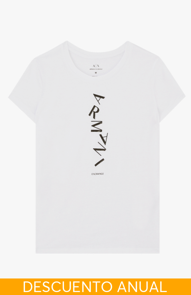 T-Shirt Women White Armani Exchange Camiseta