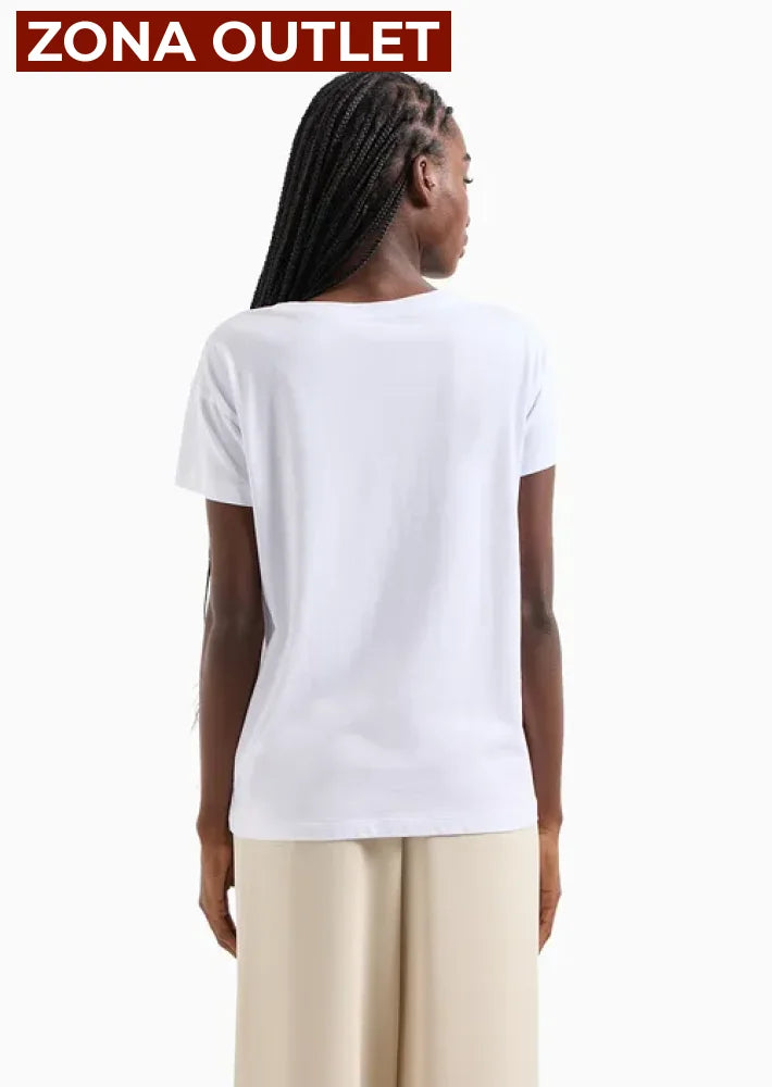 T-Shirt Women White Armani Exchange Camiseta