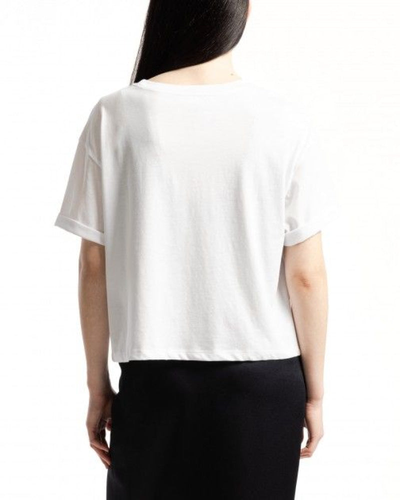 T-Shirt Women White Armani Exchange Camiseta