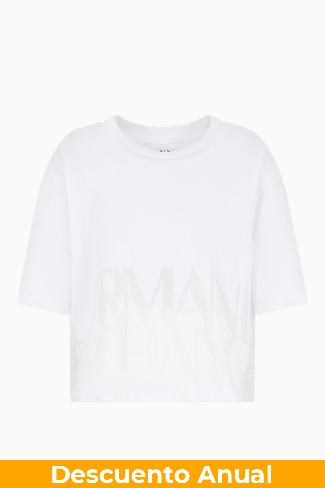 T-Shirt Women White Armani Exchange Camiseta