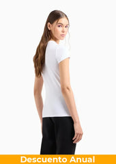 T-Shirt Women White Armani Exchange L Camiseta