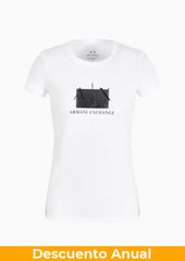 T-Shirt Women White Armani Exchange L Camiseta