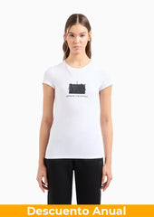 T-Shirt Women White Armani Exchange L Camiseta