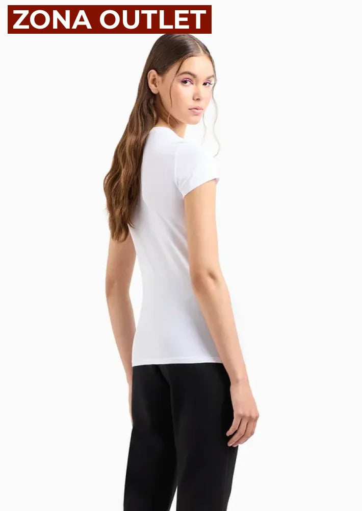 T-Shirt Women White Armani Exchange L Camiseta