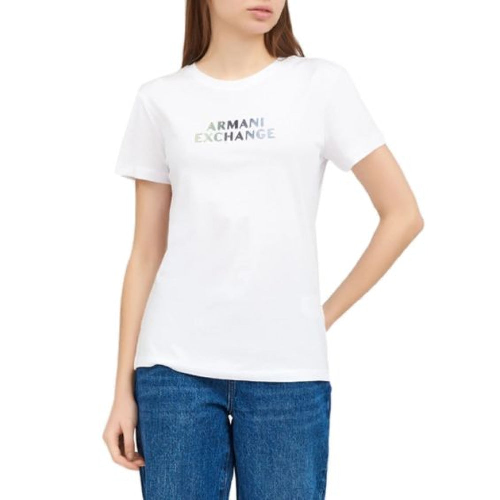 T-Shirt Women White Armani Exchange Camiseta