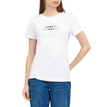 T-Shirt Women White Armani Exchange Camiseta