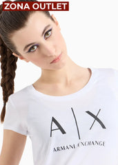 T-Shirt Women White Armani Exchange Camiseta