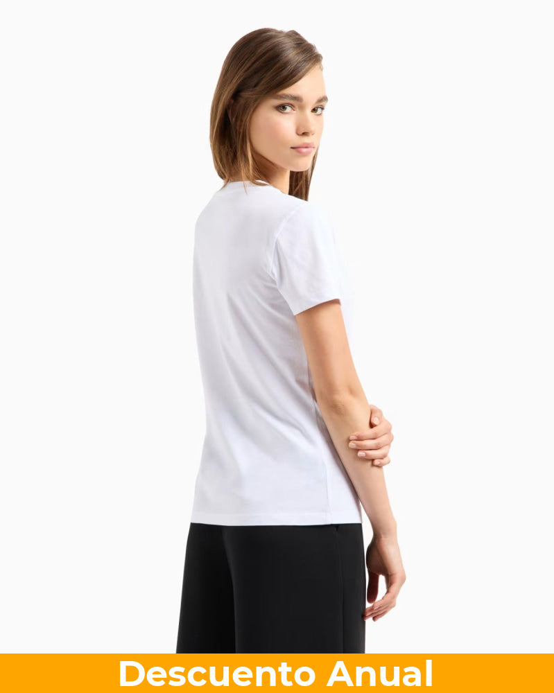 T-Shirt Women White Armani Exchange Camiseta