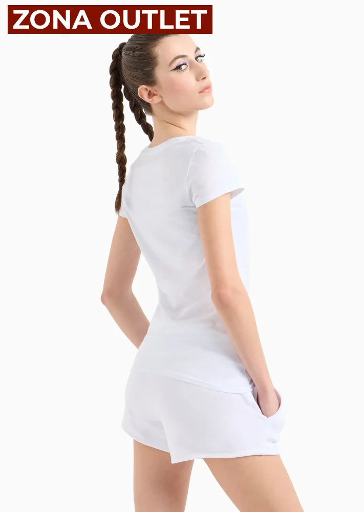 T-Shirt Women White Armani Exchange Camiseta