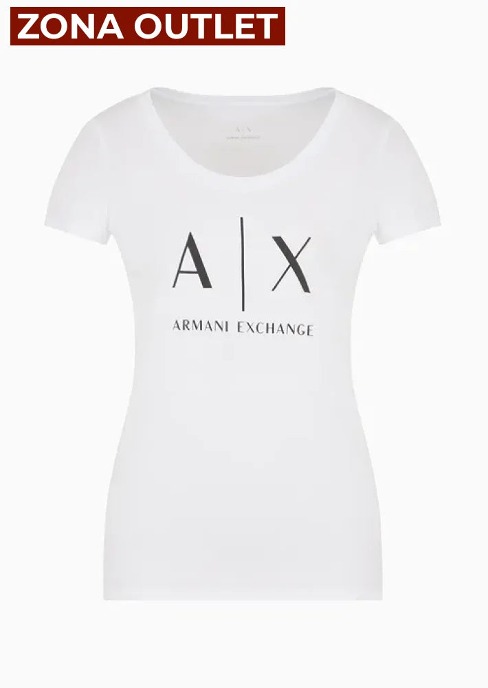 T-Shirt Women White Armani Exchange Camiseta
