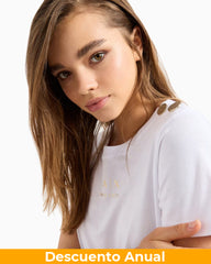 T-Shirt Women White Armani Exchange Camiseta