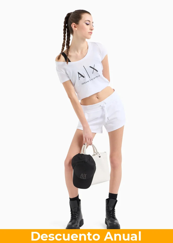 T-Shirt Women White Armani Exchange Camiseta