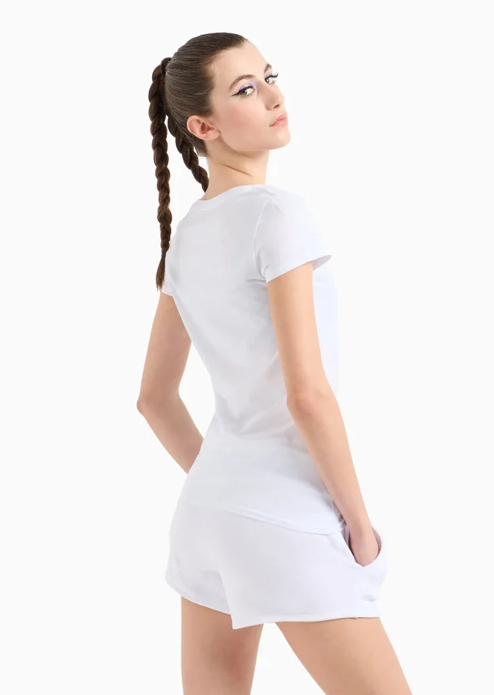 T-Shirt Women White Armani Exchange Camiseta
