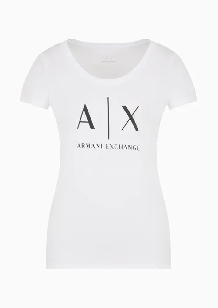 T-Shirt Women White Armani Exchange Camiseta