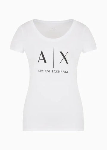 T-Shirt Women White Armani Exchange Camiseta