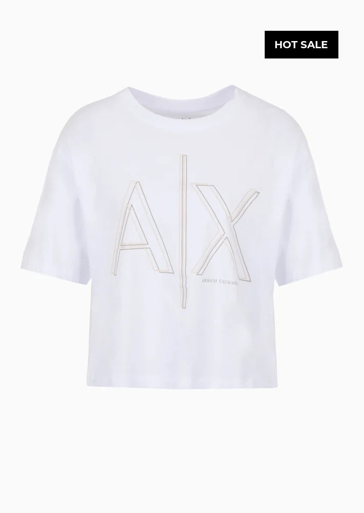 T-Shirt Women White Armani Exchange Camiseta