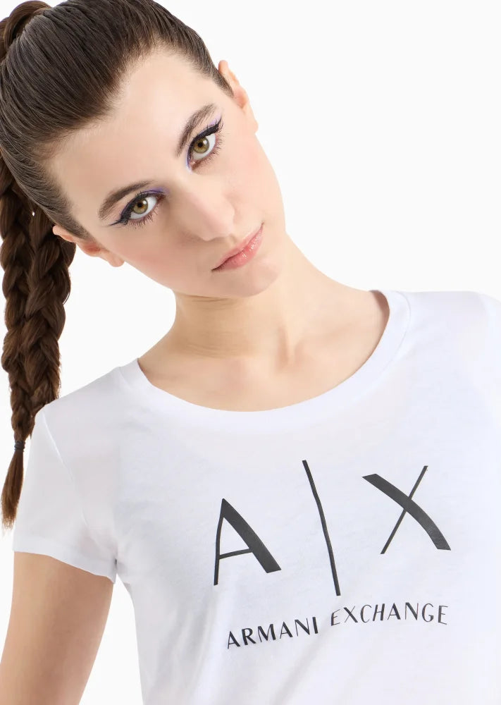 T-Shirt Women White Armani Exchange Camiseta