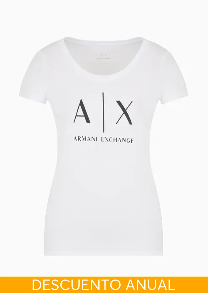 T-Shirt Women White Armani Exchange Camiseta