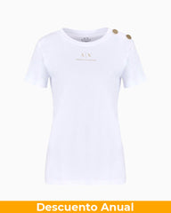 T-Shirt Women White Armani Exchange Camiseta