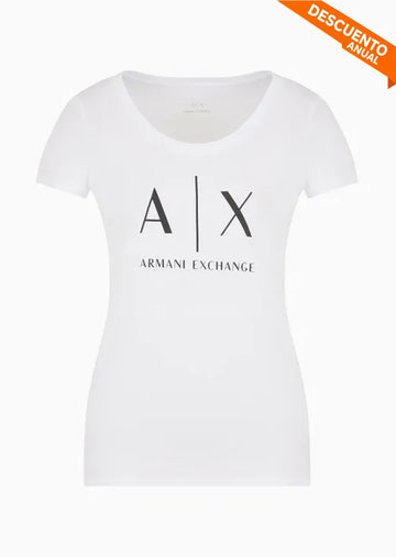 T-Shirt Women White Armani Exchange Camiseta