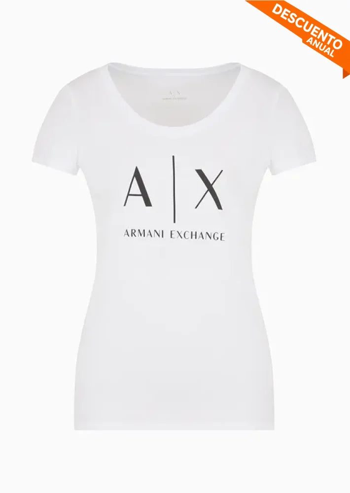 T-Shirt Women White Armani Exchange Camiseta