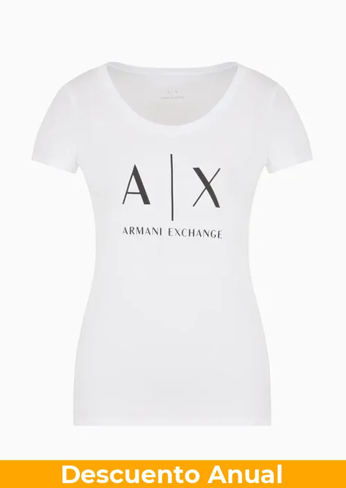 T-Shirt Women White Armani Exchange Camiseta
