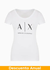 T-Shirt Women White Armani Exchange Camiseta