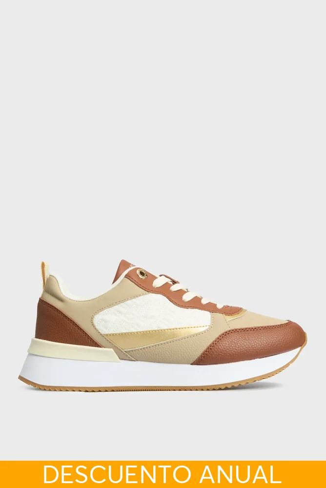 Tenis Women Tommy Hilfiger Brown Tenis